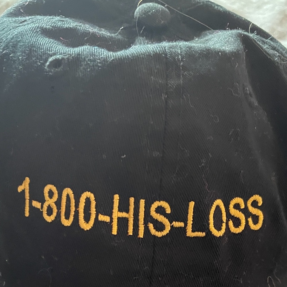 Black Cap with Gold Embroidery